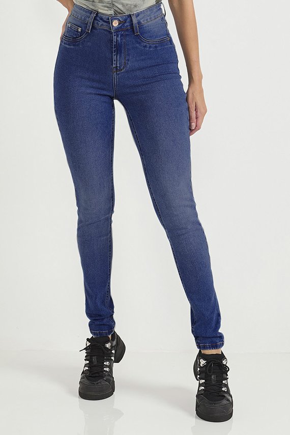 Calça Jeans Feminina Skinny Tradicional Cintura Média - DZ20768