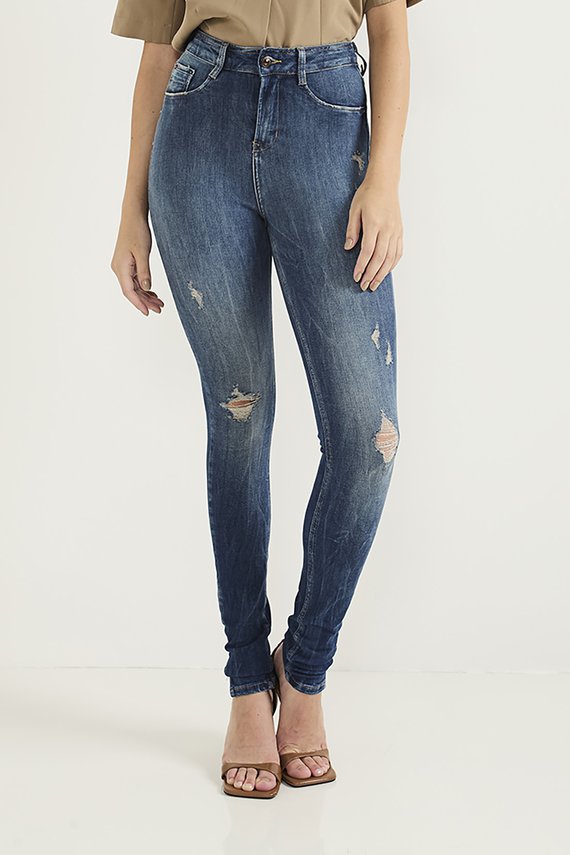 Calça Skinny Tradicional Cintura Média - DZ20443