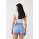 dz6748 alg shorts jeans feminino setentinha barra desmanchada denim zero costas