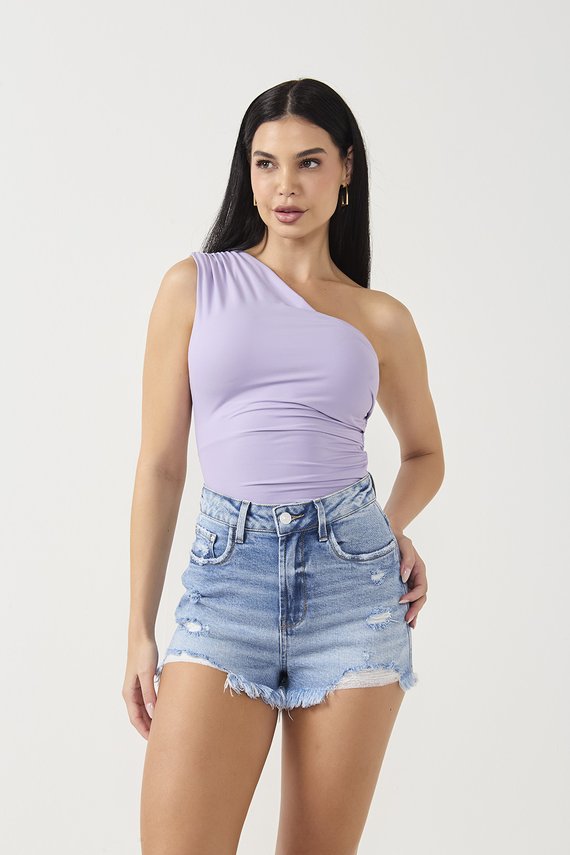Shorts Jeans Feminino Setentinha Fit Mini Cintura Alta - DZ6755