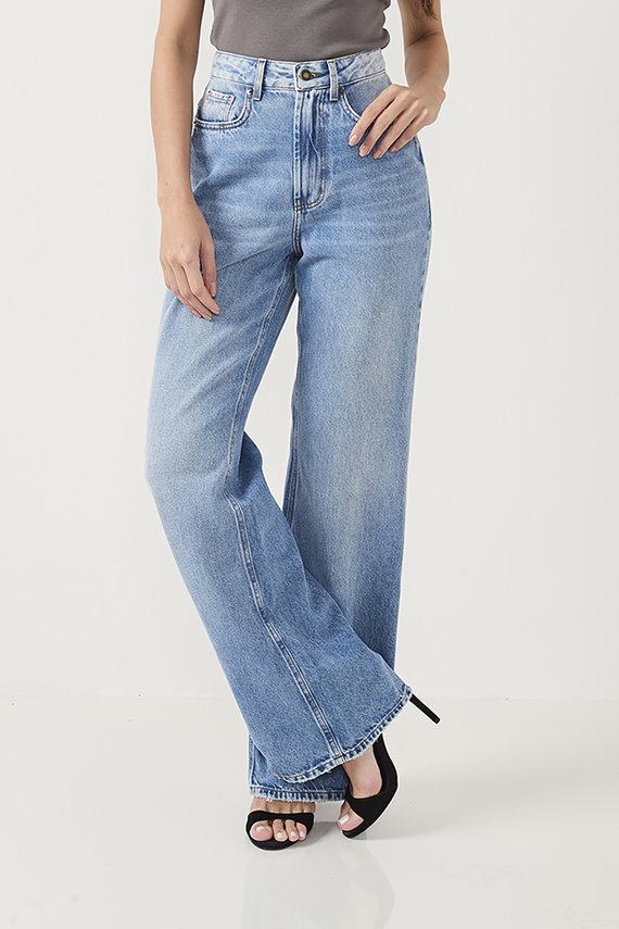 Calça Jeans Feminina Wide Leg Tradicional - DZ20579