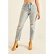 dz20180 1 alg calca jeans feminina mom com rasgos no joelho denim zero frente prox
