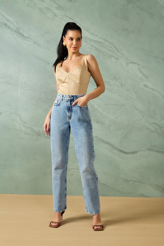 Calça Jeans Feminina Reta Tradicional - DZ20848