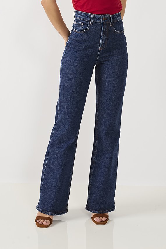 Calça Jeans Feminina Wide Leg Fit Tradicional - DZ20857
