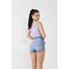 dz6767 com shorts jeans feminino fit mini com cordao denim zero costas