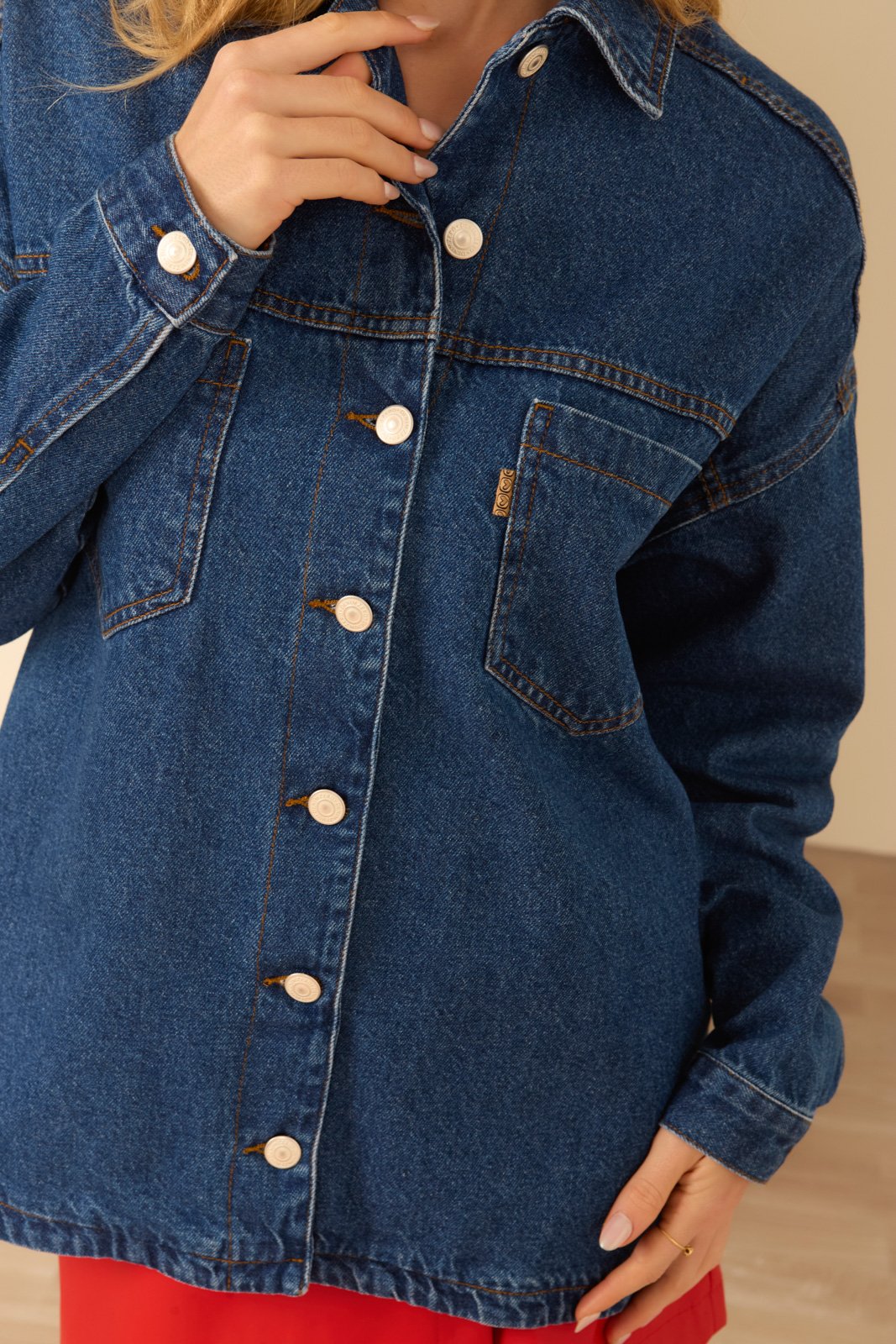 Jaqueta Jeans Feminina Shacket Tradicional - DZ9220