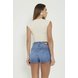 dz6777 com shorts jeans feminino setentinha fit tradicional denim zero costas