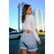 dnc4055 bermuda jeans feminina slim com barra desfiada costas easy resize com