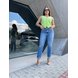 dnc20156 calca jeans feminina mom com rasgo no joelho frente 4