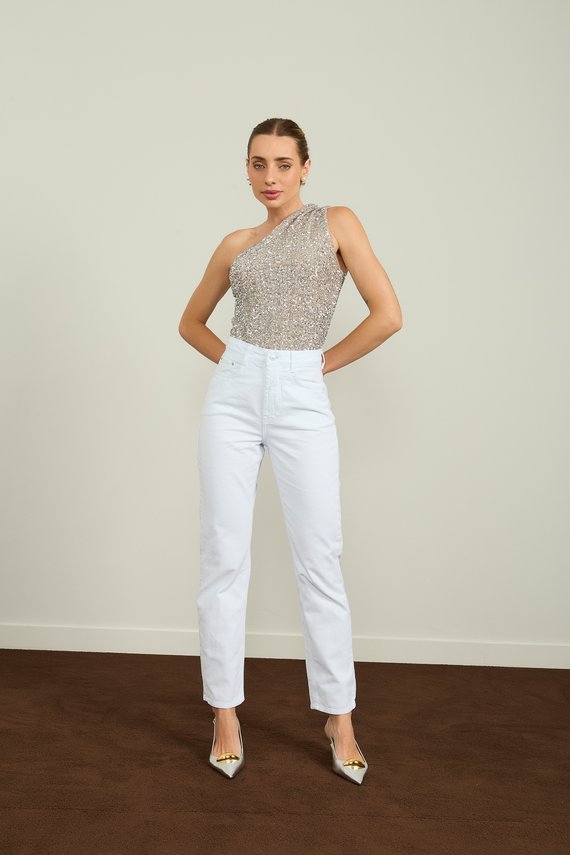 Calça Jeans Feminina Reta Tradicional com Cintura Alta - DZ20996