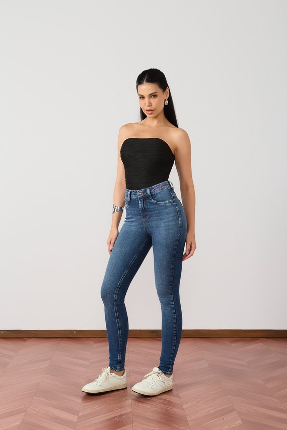 Calça Jeans Feminina Skinny Cigarrete com Cintura Média - DZ20965
