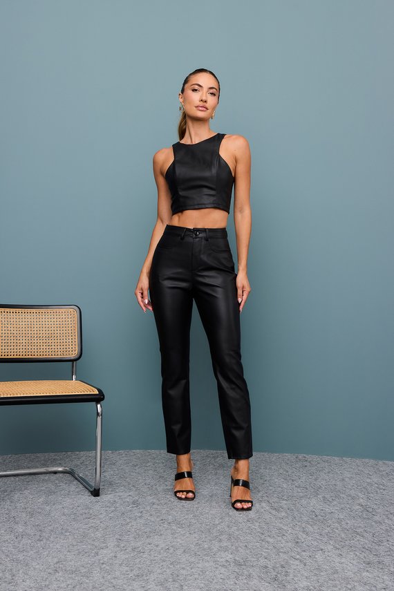 Calça Feminina Mom Cigarrete com Cintura Alta - DZ21054