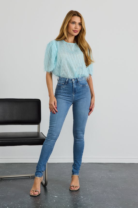 Calça Jeans Feminina Skinny Tradicional com Cintura Média - DZ21111