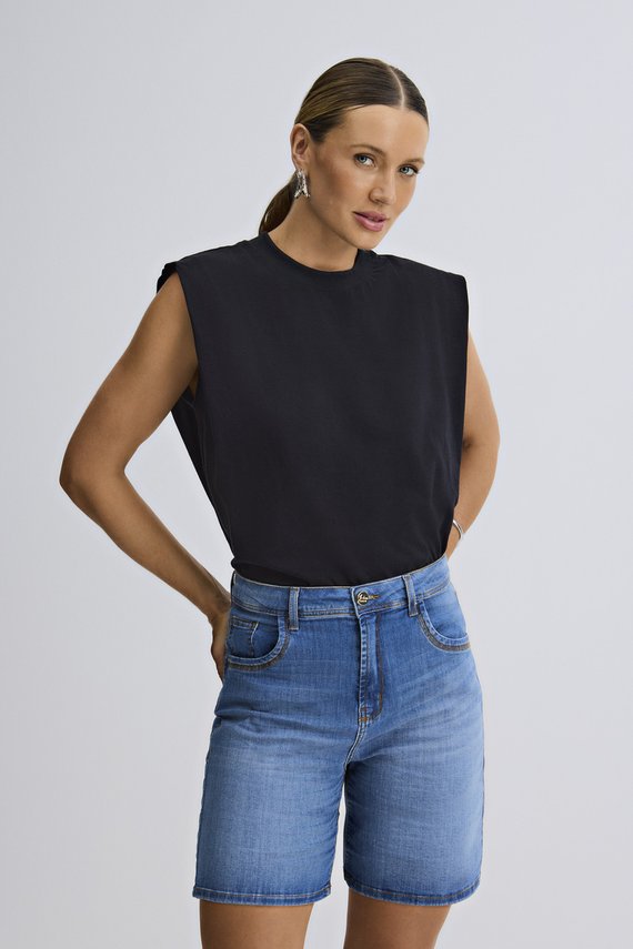 T-Shirt Feminina Ampla sem Mangas Tradicional - IDX13033.PRE