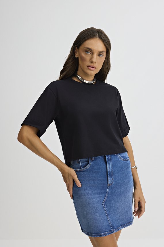 T-Shirt Feminina Ampla com Manga Curta Tradicional - IDX13037.PRE