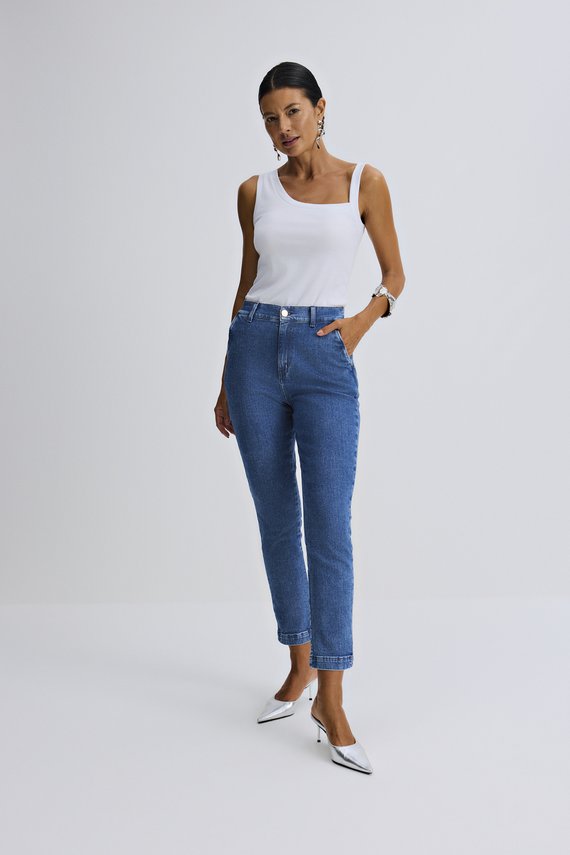 Calça Feminina Siena Alfaiataria Reta com Cintura Alta Tradicional - IDX20114