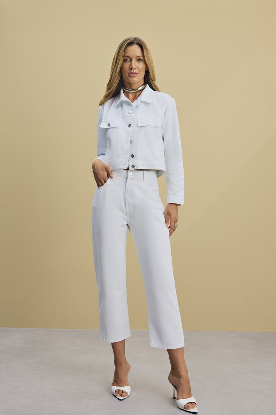 Calça Feminina Califórnia Reta com Cintura Alta Cigarrete - IDX20120.BRA