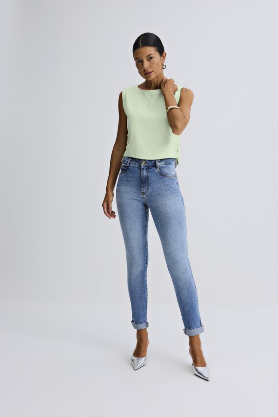 Calça Feminina London Skinny com Cintura Média Twiggy - IDX20143