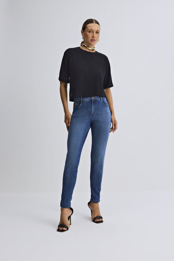 Calça Feminina London Skinny com Cintura Média Tradicional - IDX20155