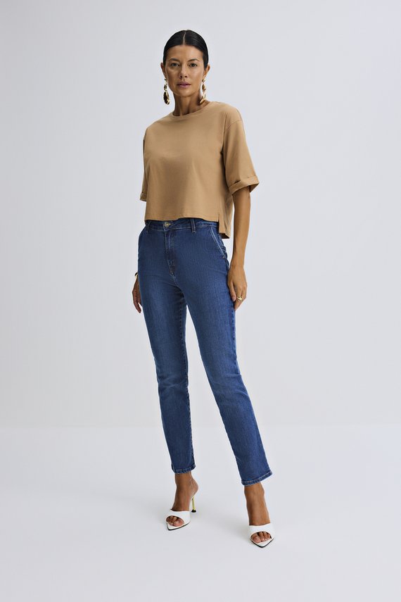 Calça Feminina Siena Alfaiataria Reta com Cintura Alta Tradicional - IDX20174