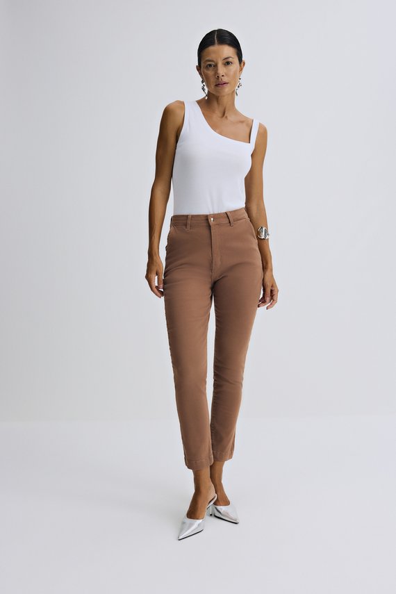 Calça Feminina Siena Alfaiataria Reta com Cintura Alta Tradicional - IDX20175.MAR