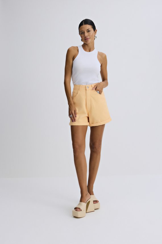 Shorts Feminino Mom Soltinho com Cintura Alta Curto - IDX4032.LAR