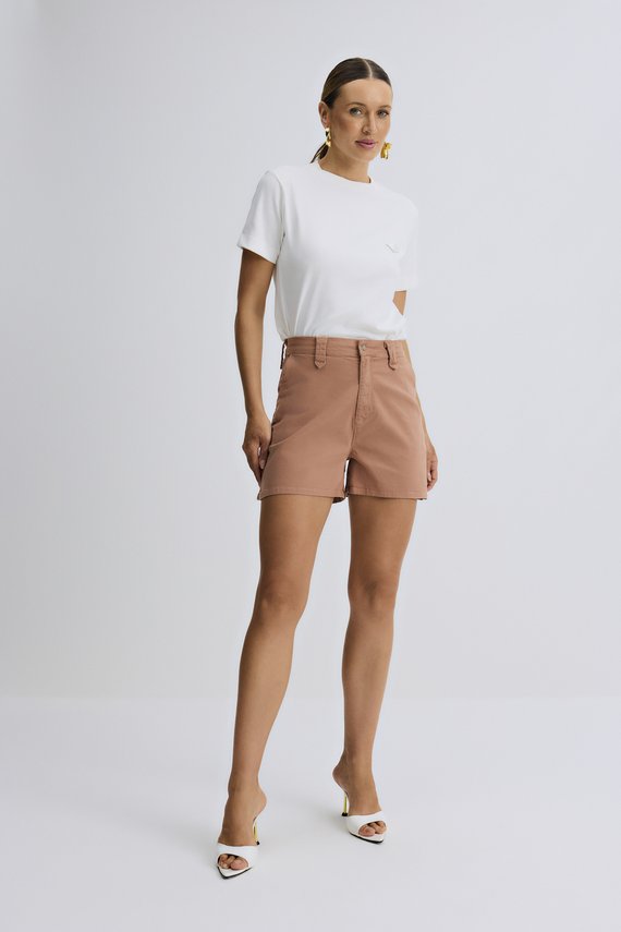 Bermuda Feminina Alfaiataria Soltinha com Cintura Alta Média  - IDX4045.MAR