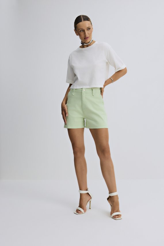 Bermuda Feminina Alfaiataria Soltinha com Cintura Alta Média  - IDX4045.VD