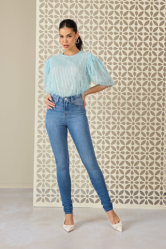 Calça Jeans Feminina Skinny Tradicional com Cintura Média - DZ21172