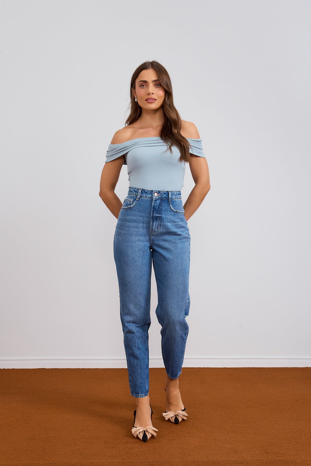 dz21086 alg calca jeans feminina slouchy cigarrete cintura alta frente 1
