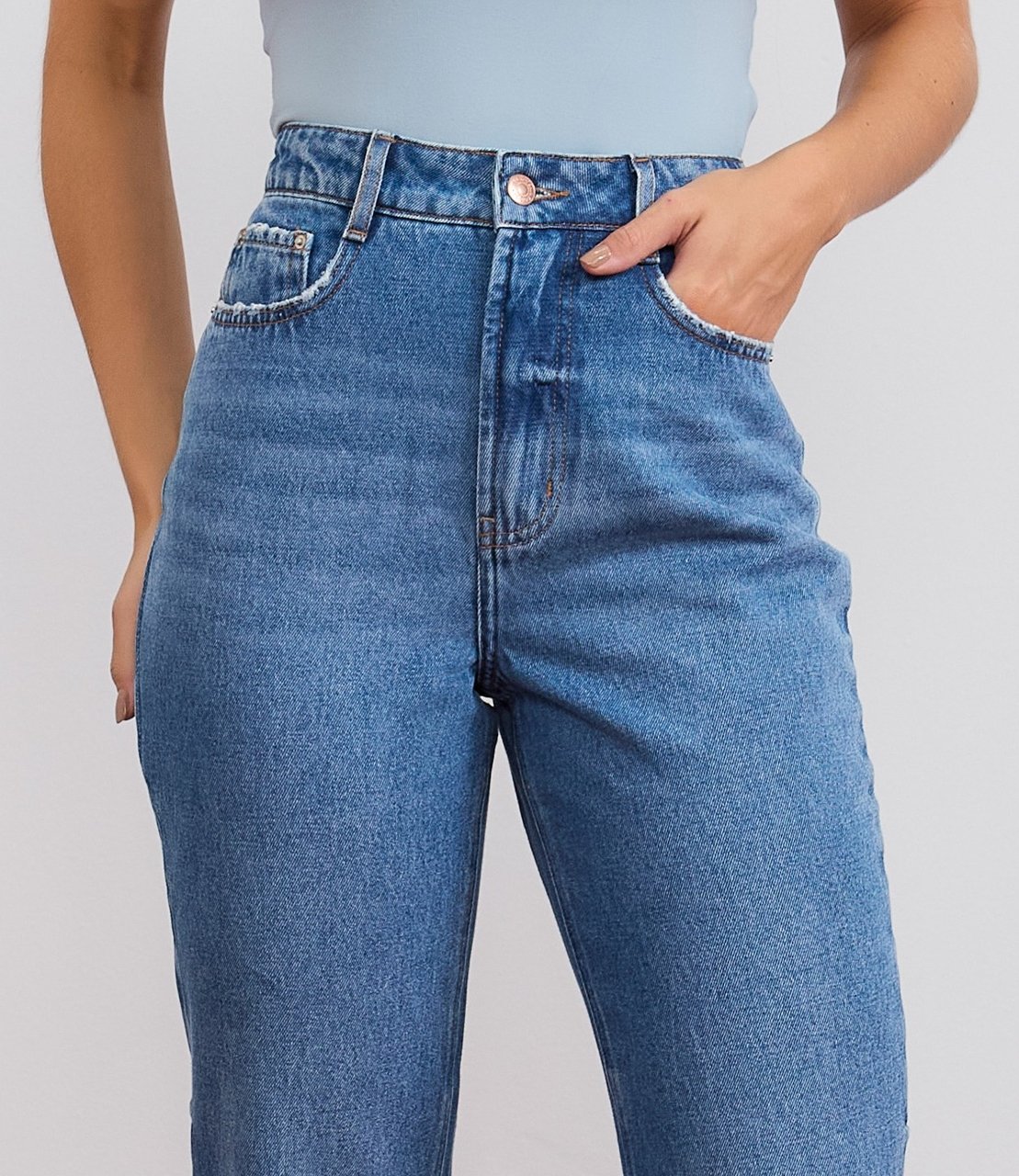dz21086 alg calca jeans feminina slouchy cigarrete cintura alta frente 2