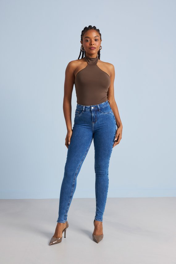 Calça Jeans Feminina Skinny Cigarrete com Cintura Média - DZ21239