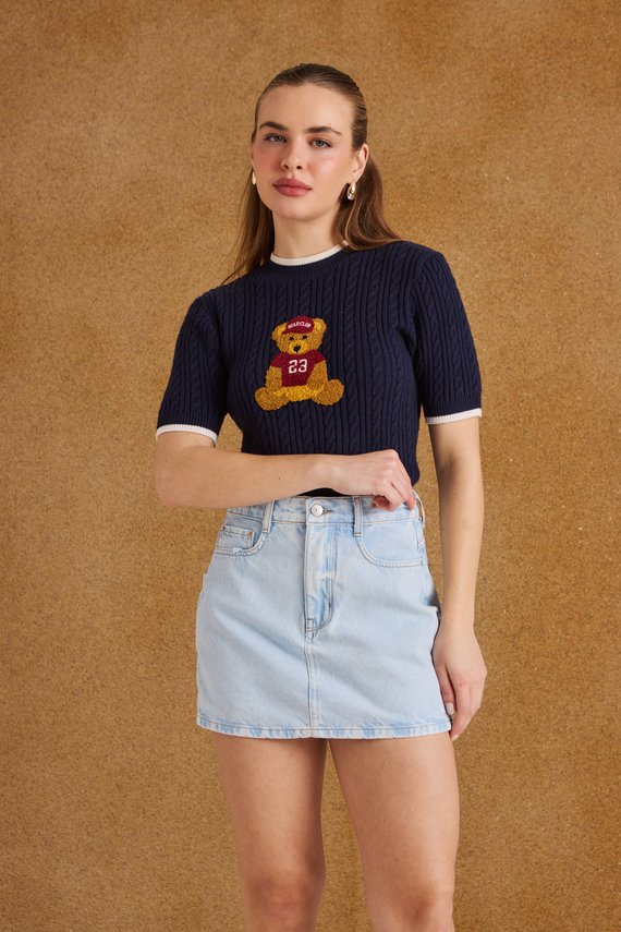 Shorts Saia Jeans Feminino Mini com Cintura Alta - DZ6870