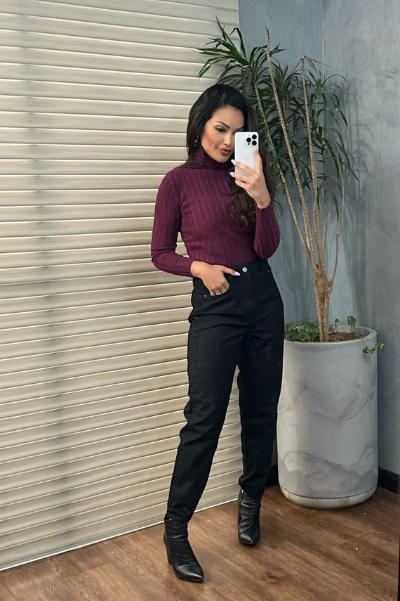 Calça Jeans Feminina Slouchy Cigarrete com Cintura Alta - DZ20954