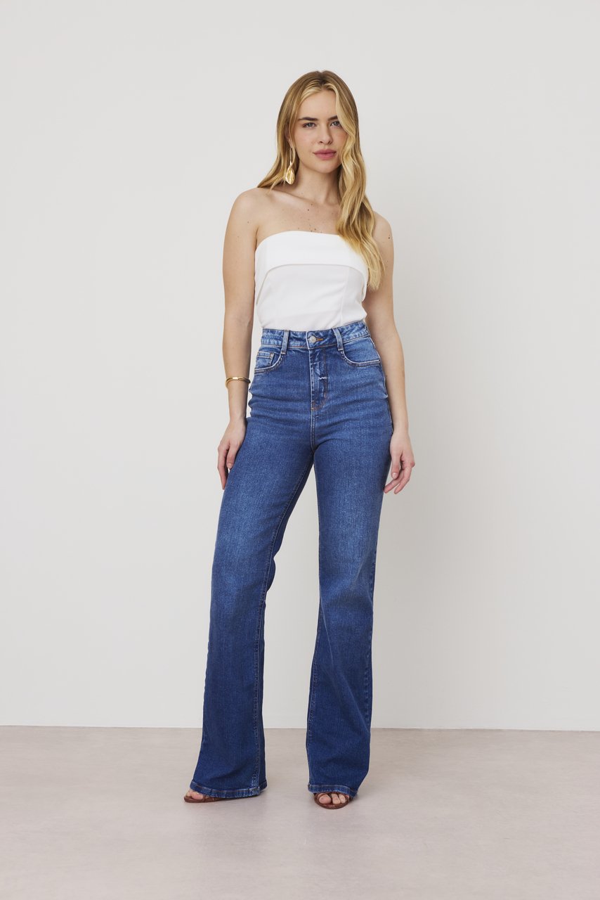 Calça Feminina Wide Leg Fit Alongada - DZ21332