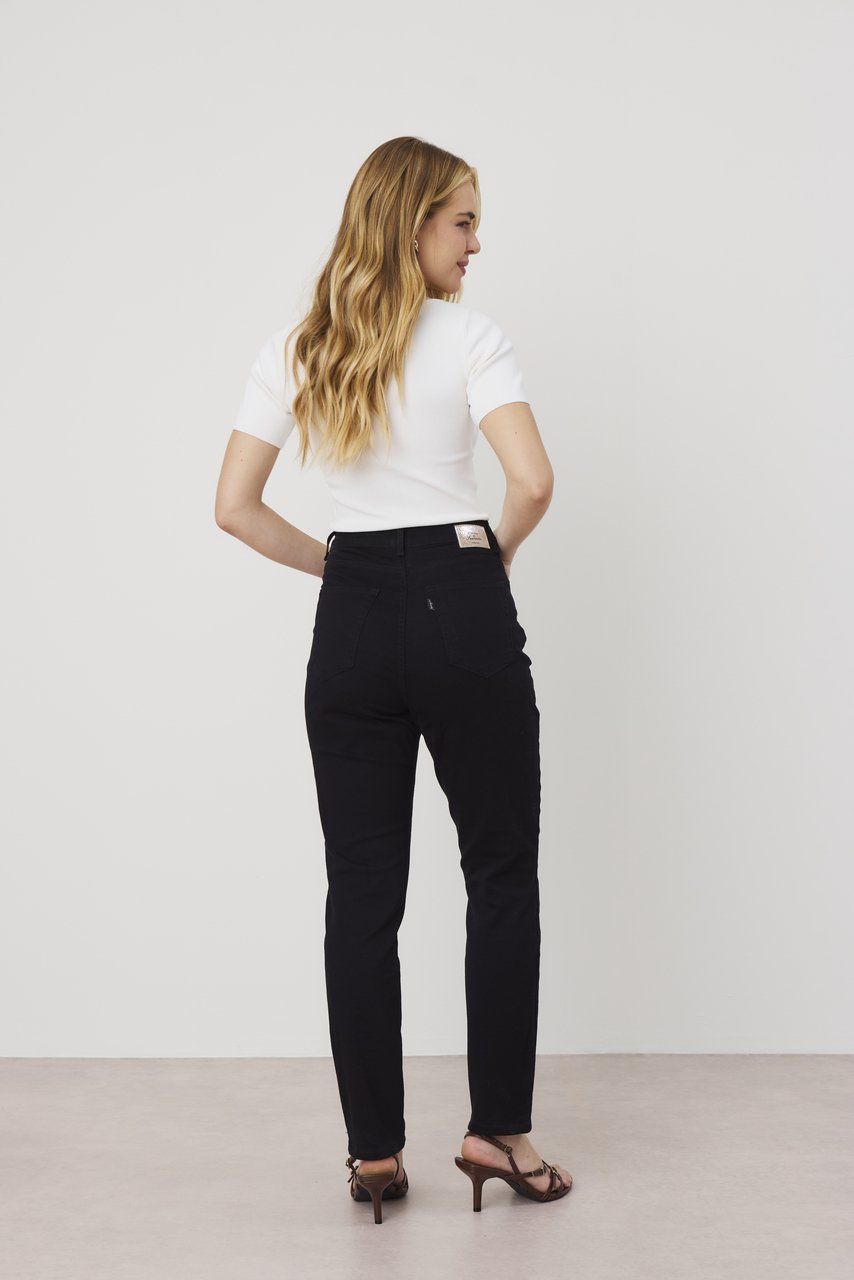 dz21228 pre com calca jeans feminina mom fit cigarrete cintura alta costas 2 easy resize com