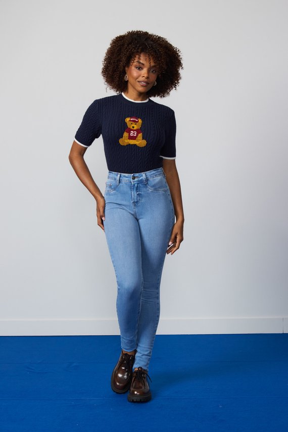 Calça Jeans Feminina Skinny Tradicional Cintura Media - DZ21340