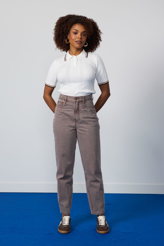 Calça Jeans Feminina Slouchy Cigarrete Cintura Alta - DZ21350