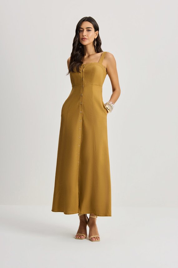 Vestido Feminino Solto sem Mangas Midi - IDX12019.CAQ