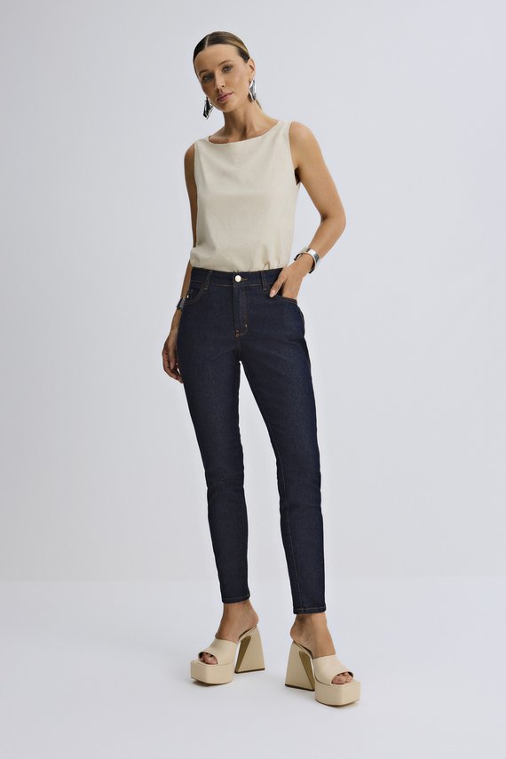 Calça Feminina London Skinny com Cintura Média Tradicional - IDX20109