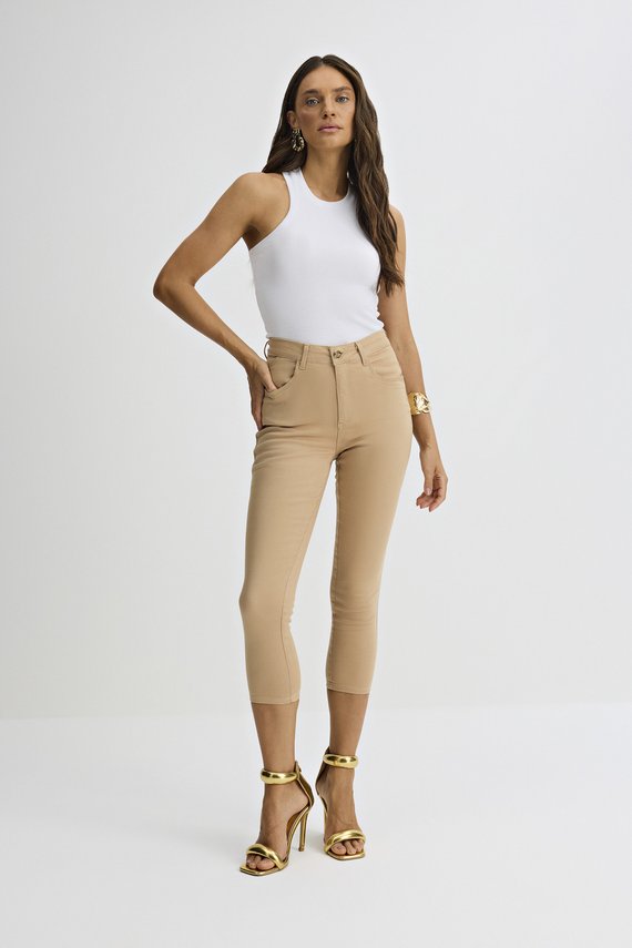 Calça Feminina Amsterdam Skinny com Cintura Alta Corsário - IDX20123.CAQ