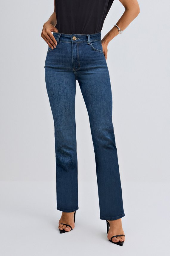 Calça Feminina Amsterdam Reta com Cintura Alta Tradicional - IDX20140