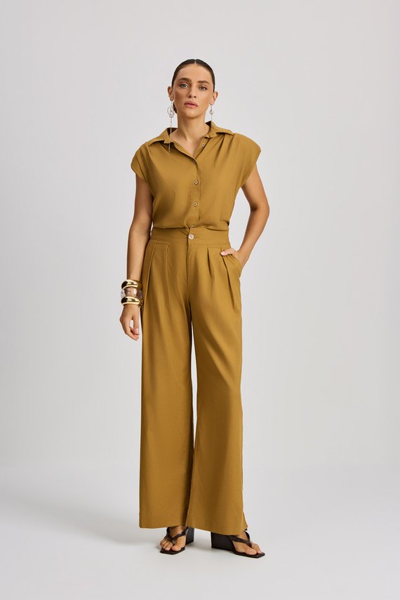 Calça Feminina Pantalona com Cintura Alta Tradicional - IDX20195.CAQ