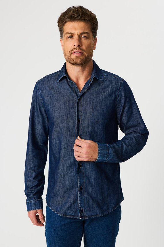 Camisa Masculina Solta Manga Longa Tradicional - IDX11047