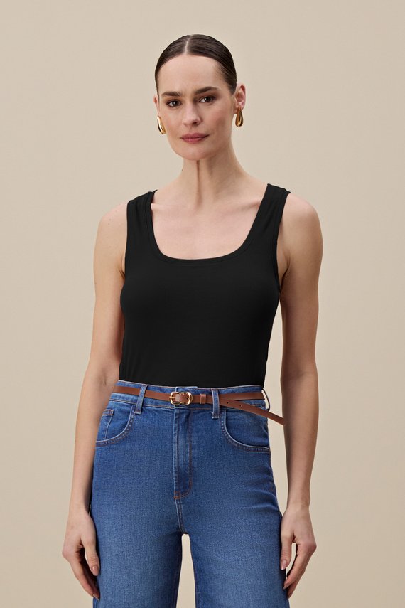 Regata Feminina Ajustada sem Mangas Tradicional - IDX13049.PRE