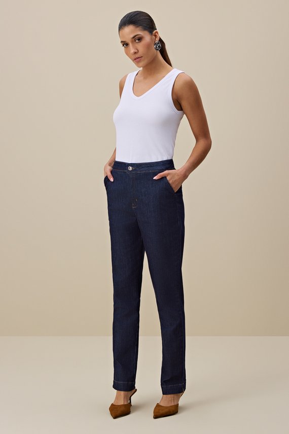 Calça Feminina Siena Alfaiataria Cintura Alta Cigarrete - IDX20280