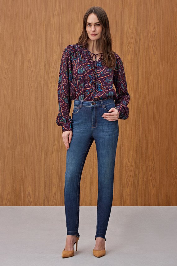 Calça Feminina Amsterdam Skinny Cintura Alta Tradicional- IDX20305