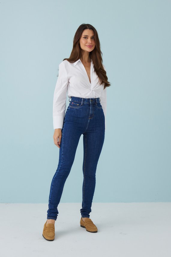 Calça Jeans Feminina Skinny Tradicional Cintura Hot Pants - DZ21417