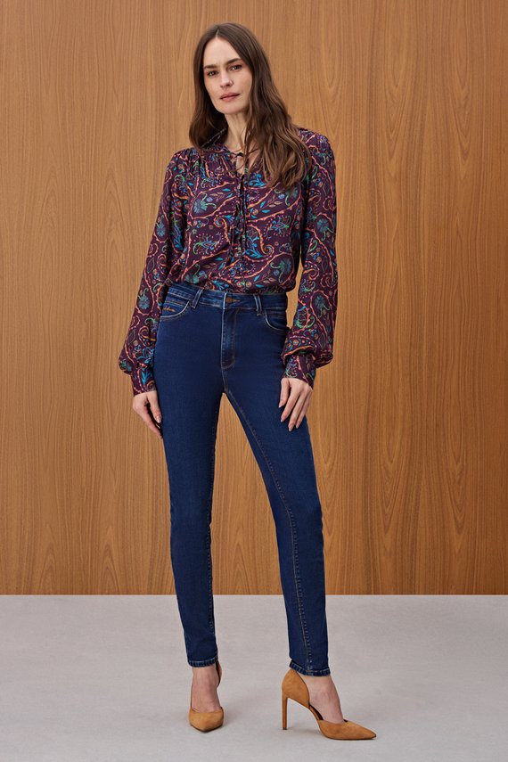 Calça Feminina Amsterdam Skinny Cintura Alta Tradicional - IDX20253