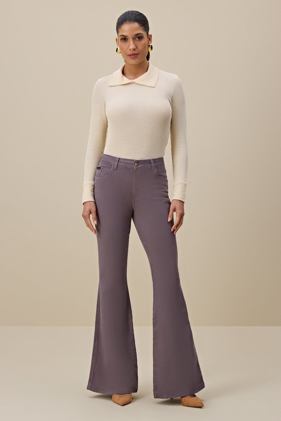 Calça Feminina Flare Amsterdam Super Flare Cintura Alta  - IDX20284.CIN